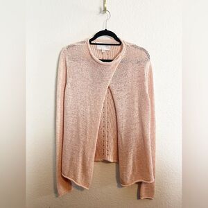 Brochu Walker x Revolve open Knit pink Lagenlook Cardigan. Small